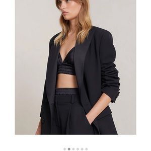 A.L.C. Black Riley Double Breasted Blazer Coat Suit Jacket